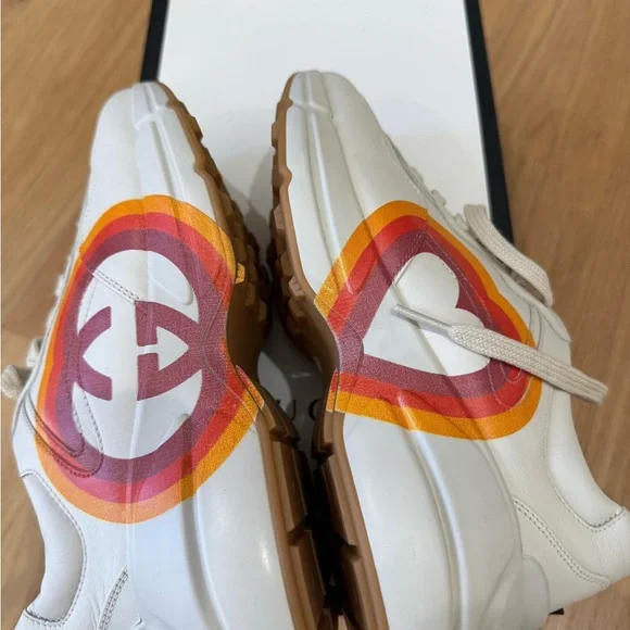 Gucci Interlocking G Logo Leather Chunky Sneakers NIB